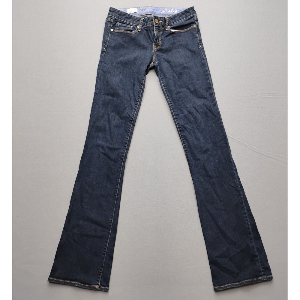 Gap 1969 Sexy Boot Dark Wash Denim Jeans 27/4 XL Extra Long